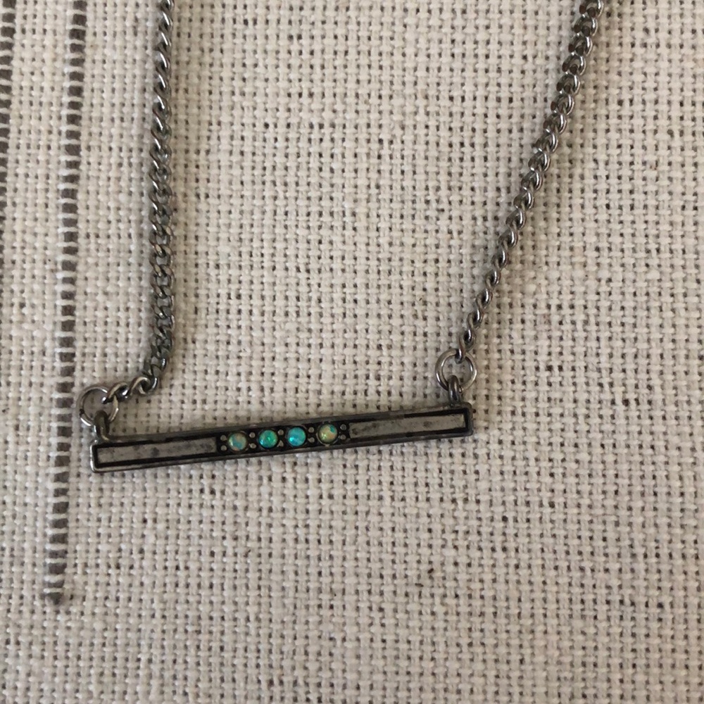 Vanessa Mooney opal bar necklace